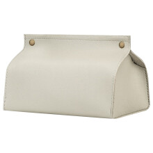 1Moderne Beige Tissue Box Van PU Leer Voor Kantoor En Auto