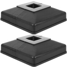 2St Flexibele Zwarte Plastic Fence Post Trim En Cover
