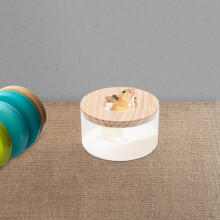 1Houten Hamsterbad Zandbak Kleine Huisdieren Khaki