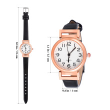 1Trendy Damespolshorloge Met Comfortabele Leren Band