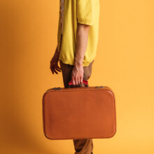 2St Handvat Wrap Cover Rood PU Handtas En Reistas Bescherming