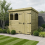 8 x 6 Pent Shed Tanalised (Double Door, With Windows) 1