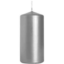SØLV Cylinderlys Kommunion Bryllup BISPOL 6x12cm