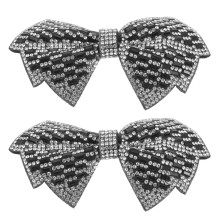 1Paar Rhinestone Shoe Decoraties Strikje Bruids- En Feestschoenen