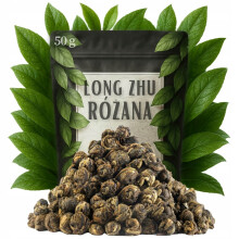 Hvid te Long Zhu Rose 50 g Drageperle Rullet Bladte Med Rose
