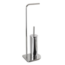 Toiletpapir- og toiletbørsteholder AWD INTERIOR 1981 sølv rustfrit stål