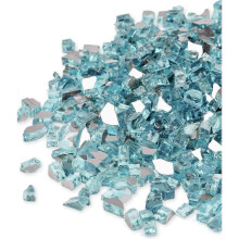 (C-4) GASPRO 20 lbs Fire Glass for Propane Fire Pit, 1/2-Inch Reflective Fireplace Glass Rocks for Fire Pit Table, Black zhexin