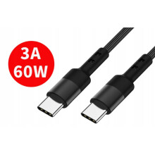USB C TYPE C PD-KABEL 60W 3A HURTIGOPLADNING 3.0 1M HURTIG TELEFONOPLADNING