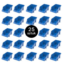 Mega-M säilytysastia työpaja-alusta S muovia 155x250x120 mm sininen (25 kpl pakkaus) N