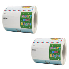 DIY Xmas Label Stickers Voor Kerst Cadeauverpakking