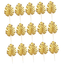15St Zijde Gouden Palmbladeren Voor Bruiloft En Partij Decor