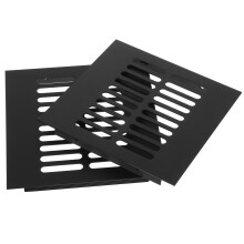 2St Meubel Ventilatierooster Aluminium Zwart Voor En