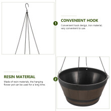 1Tall Resin Hanging Pot Voor En Decoratie