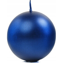 Stearinlys ""Sphere"" (FI 80) metallisk, marineblå, 1 stk.