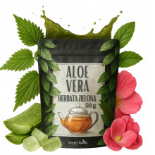 Grøn te ALOE VERA 50 g med aloe, brændenælde og roseblade