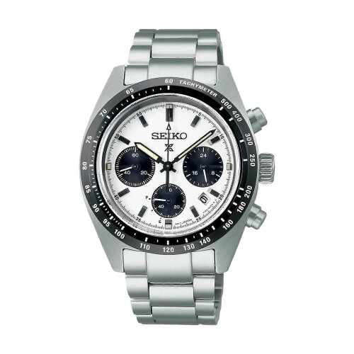 Seikos Watch Stainless Steel Strap White Black.Dial for Everyday Style