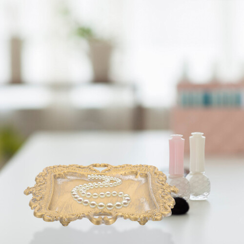 1Gekleurde Vintage Sieradenhouder Metaal Tray 2