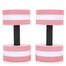 (27.5 *15 *15cm, Pink) 2pcs EVA Water Floating Dumbbell, Swimming Pool Exercise Equipment