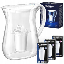 Aquaphor LYON Hvid 3,8L Vandfilterkande, 3 A5 Kulpatroner