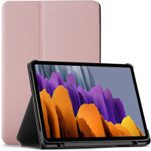 ETUI TIL SAMSUNG GALAXY TAB S7 PINK MAGNETISK FOLDELIG LUKKET MED FLAP