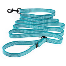 Justerbar skridsikker TURKIS snor - 5m, 76MM - hund 10-25kg