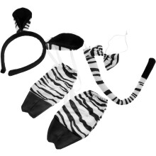 Zebra Headband e Tail Set Unique Animal Vestir Acessórios Comfortável Fashionable Party Headwear