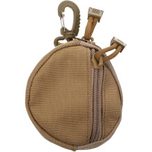 Portable Headphone Bag Coin Purse Utility Pouch Brown Polyester Storage Bag