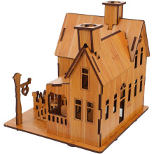 Holzhaus-Modellpuzzle, DIY-3D-Puzzle-Bausatz, Spielzeug für Jungen, Mädchen und Erwachsene