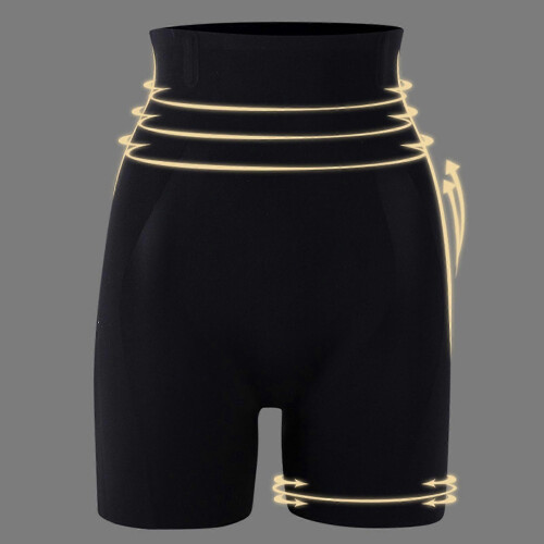 (XL, Black) High-Waisted Tummy Control Pants 1
