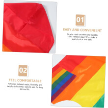 Rainbow Flag Cape Polyester Rainbow Cloak Stripes Cape for Parades Festivals Party Celebration Decoration