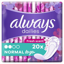 ALWAYS Dailies Normal To Go Fresh Scent trusseindlæg 20 stk.
