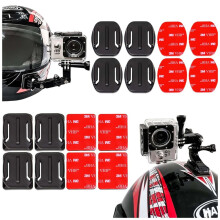 Sæt med flade og afrundede monteringsbaser til Alogy GoPro sportskameraer med 3M-bånd, 16 stk.