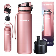 Aquaphor CITY filterflaske 500 ml lyserød afstandsflaske til vand, 1 refill