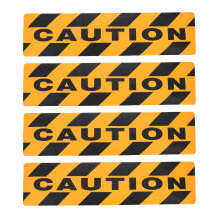 4St Waarschuwingsstickers Antislip Zwart Pet Voor Binnengebruik