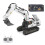 (White) 2.4G 9/11CH RC Excavator Bulldozer Construction Toys Remote Control Crawler 1