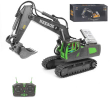 (green) 2.4G 9/11CH RC Excavator Bulldozer Construction Toys Remote Control Crawler