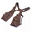 (brown) Anti-Theft Artificial Leather Underarm Double Shoulder Holster Case Wallet Bag 2