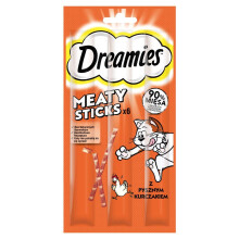 Dreamies Meaty Sticks kyllingegodbidder til katte, 6 x 5 g