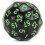 RPG terninger 60-sidede D60 sorte og grønne terninger 1