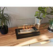 Vapaasti seisova biotakka 36 x 18 x 22 cm Home Black rakennematta