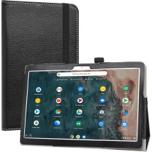 TABLETETUI TIL ARCHOS T96 9,6" PU-LÆDER SORT MAT MED STATIV