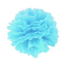 Papirpompom blomsterkugle, blå 50 cm 1 stk.
