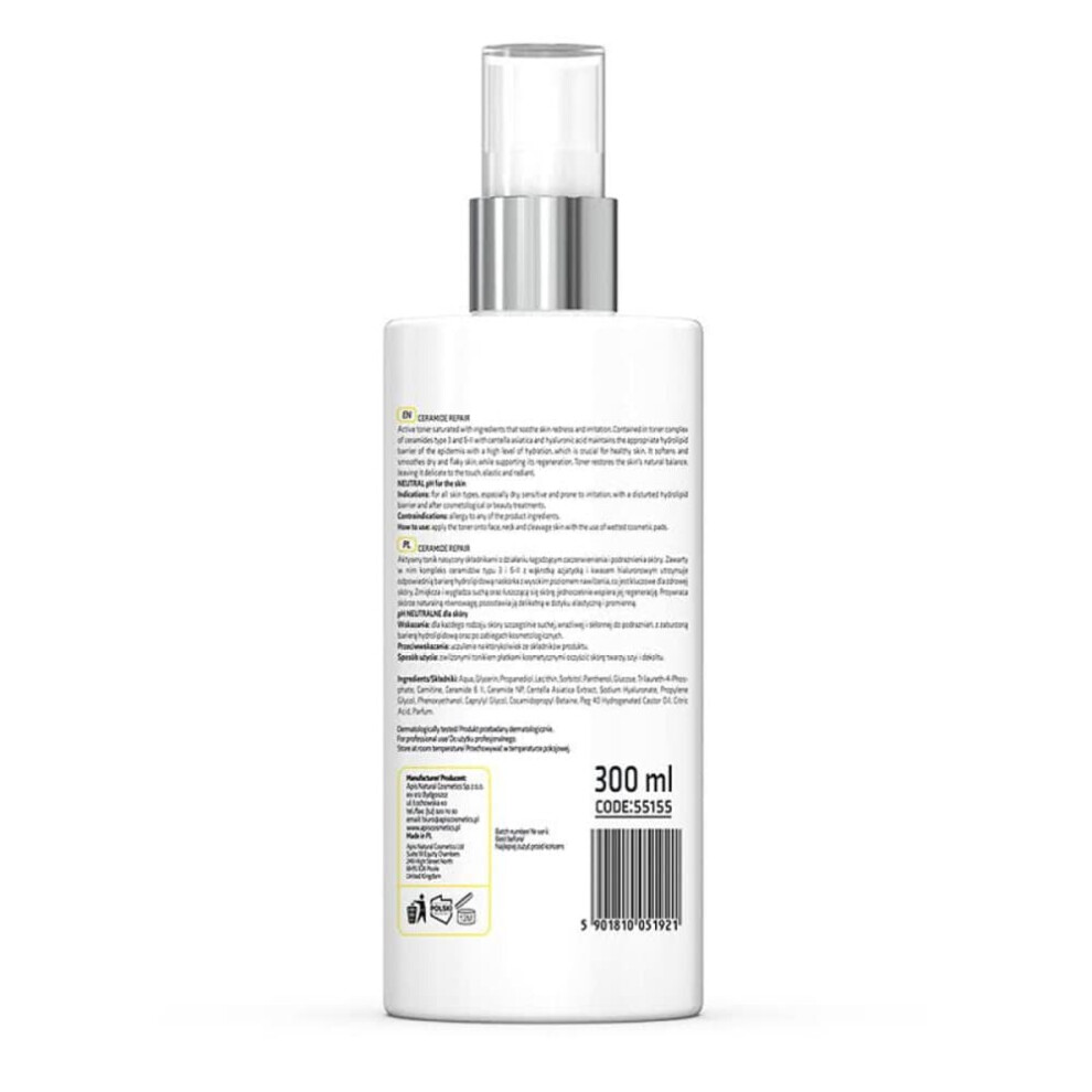 Apis Professional Ceramide Repair Moisturizing Tonic Centella Asiatica 300ml - Image 5