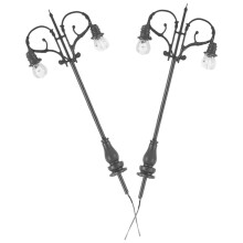 2St Mini Straatlantaarn Ornament Voor Zandtafel En Miniatuur