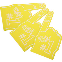 3St Gele Eva Foam Hand Cheerleading Props Voor Sport En Feest