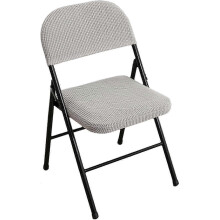 (2pcs, Light grey) 4 Pcs Folding Chair Split Seat Cover For Wedding Home