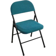 (6pcs, dark blue) 4 Pcs Folding Chair Split Seat Cover For Wedding Home