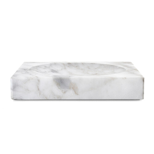 Q-BATH PREMIUM DECOR 1521 sæbeskål, Carrara-marmor