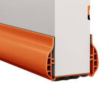(Orange) Door Draft Stopper Strips Soundproof Door Bottom Seal Blocker Under Door Draft Noise Blocker Door Sweeps Sealing Strips White