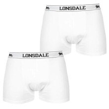 Lonsdale 2-pak herrebukser hvide, størrelse 4XL